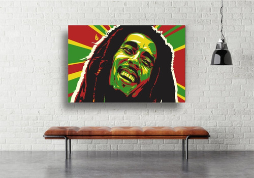 Cuadros Modernos Decorativos 0,90 X 0,60 Bob Marley