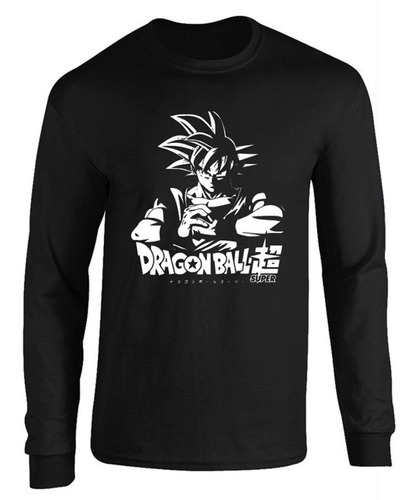 Camibuso Dragon Ball Z Negro Camiseta Manga Larga