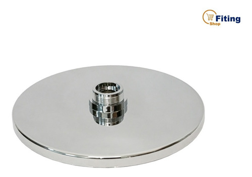 Imagen 3 de 9 de Flor De Ducha Cromada Baño 20cm Redonda Fiting Shop