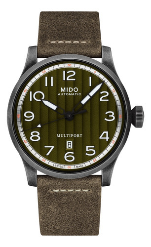 Reloj Mido Multifort Automatico Verde M032.607.36.090.00 Color del bisel Gris Color del fondo Verde oscuro