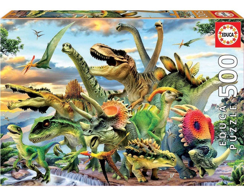 Juego Puzzle Rompecabezas Educa 500pcs Dinosaurios +11 Febo