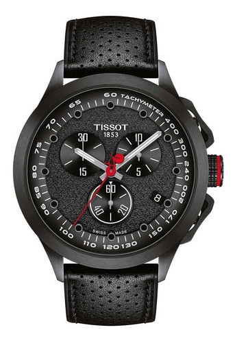 Reloj Tissot T-race Cycling Vuelta 2022 Special Edition Color De La Malla Negro/rojo Color Del Bisel Negro/rojo Color Del Fondo Gris