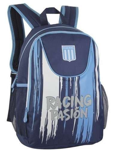 Mochila Futbol Deportiva Racing Club Escolar 17.5'' Original