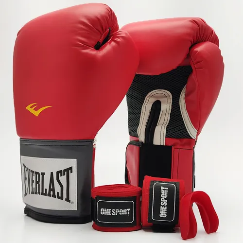 Luva de sale boxe everlast vermelha