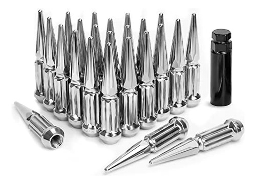 Ksp 14mmx1.5 Tuercas De Punta Grande, 24pcs Mega Spiked Lug 