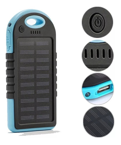 Power Bank/cargador Portatil Con Carga Solar 10000mah