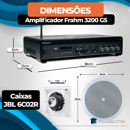 Som Ambiente Academia Optical Bluetooth + 12 Arandelas Jbl