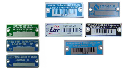 Placas Metálicas Para Identificación Para Maquinaria