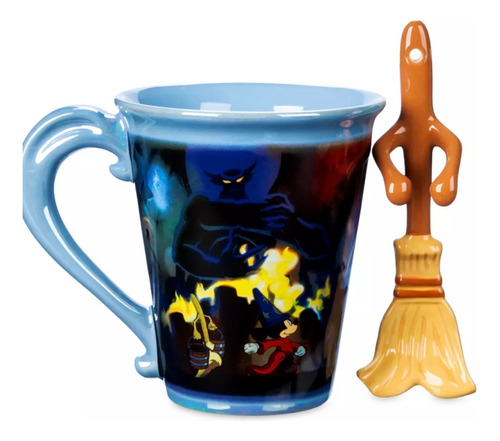 Taza Walt Disney World Original Stitch, Mickey Y Sully Azul Mickey Mago