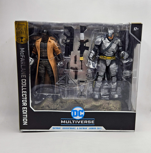 ### Dc Multiverse Bvs Knightmare & Armor Suit Batman Gold ## (Usado)