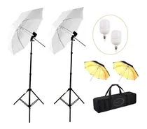 Comprar Kit Luz Continua X2 4 Paraguas 84cm Trípodes Lamparas Led