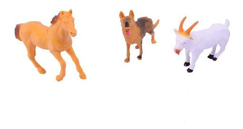 Imagen 4 de 10 de Animales Muñecos De Granja X 6 Con Accesorios El Duende Azul