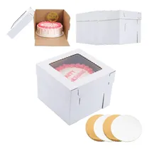 Comprar Caja Alta Para Tortas De Nivel 4 Unidades Con Sus Bases