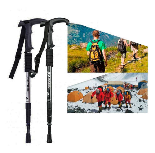 Bastão Caminhada Trekking Bengala Trilha Alumínio Retrátil