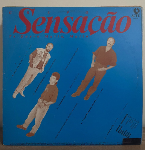 Lp - Grupo Sensação - Te Quero Muito, Muito