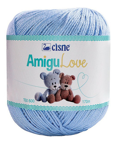 Cisne Amigulove 100g (para Uso Amigurumi) Cor 00121-azul Candy