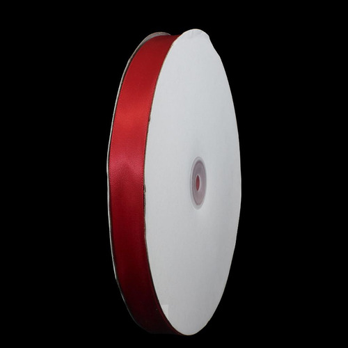Liston Satinado Para Decoracion Rojo 19mm No 3 Rollo 100m