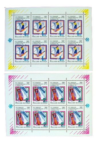 Rusia Deportes Serie Bloq Sc 6056a-8a Invierno 92 Mint L6408