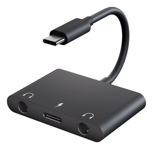 Uwecan Adaptador De Auriculares Usb C, 3 En 1 Usbc A 0.138in