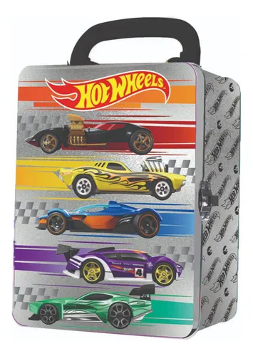 Caja Metalica Portautos Hotwheels Diseño A