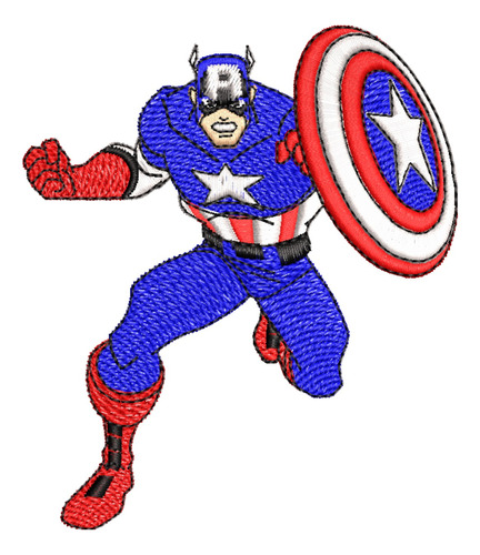 Matriz Para Bordado Capitán América (c0016) - Md Matrices