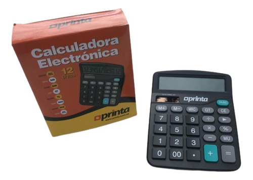 Calculadora De Mesa Metal Plastico 12 Digitos Pequeña Printa