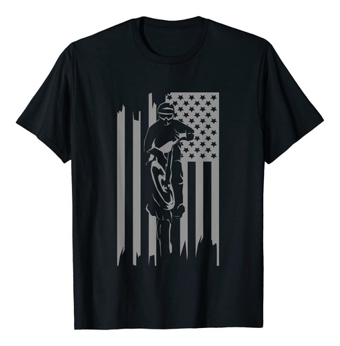 Ropa De Con Bandera Americana - Camiseta De Para Motocross, 