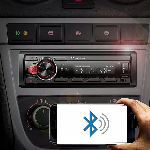 Som automotivo Pioneer MVH S218BT com USB bluetooth e radio