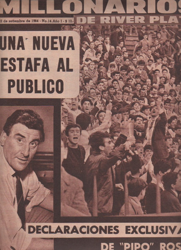 Revista Partidaria * Millonarios River Plate Año 1964 Nº 14