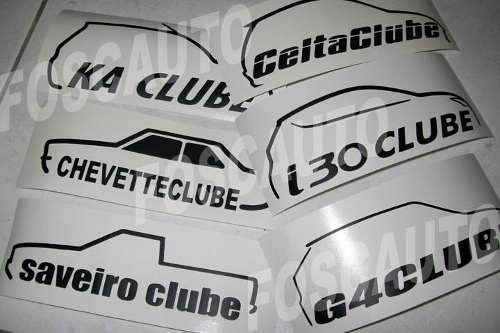 Adesivo Clube Ka, I30, Celta, Uno, Astra, Marea, Hb20s, Polo