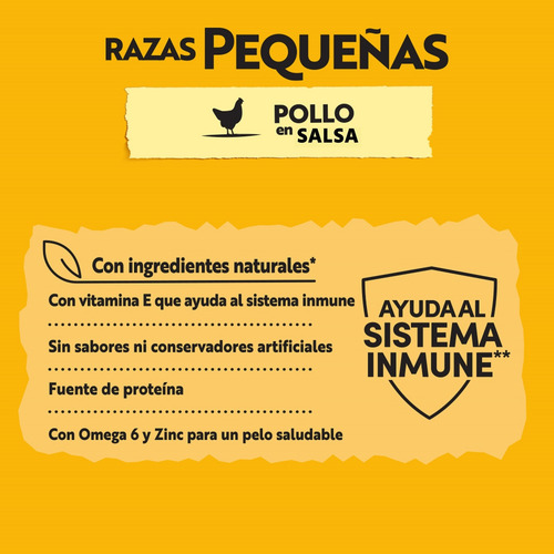 Imagen 7 de 7 de Pedigree Alimento Húmedo En Sobre Perro Raza Peq Pollo 12un