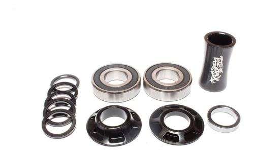 Imagen 6 de 7 de Caja Pedalera Total Bmx Mid 19mm ¡linea Profesional! Negra