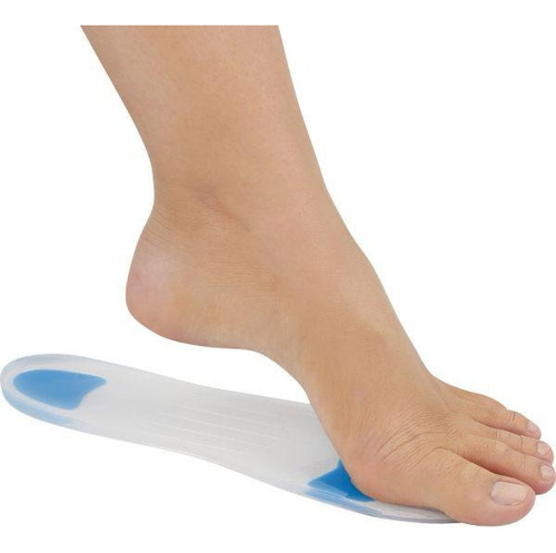 Palmilha Silicone Conforto Fascite Plantar Esporão Tendinite Cor Transparente Tamanho Da Palmilha 39-40