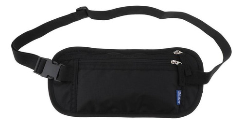 Black Travel Money Belt Rfid Blocking Para Hombres Y Mujeres