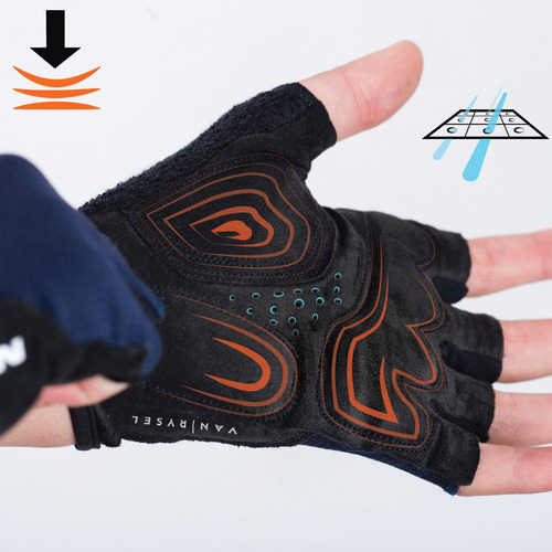 Guantes De Ciclismo Cortos Roadr 500 Negros Triban