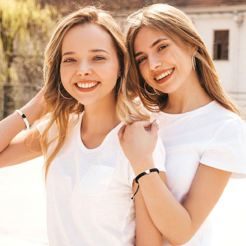 2pz Pareja Pulsera Amor Cientos Conjunto, Regalo De Amistad