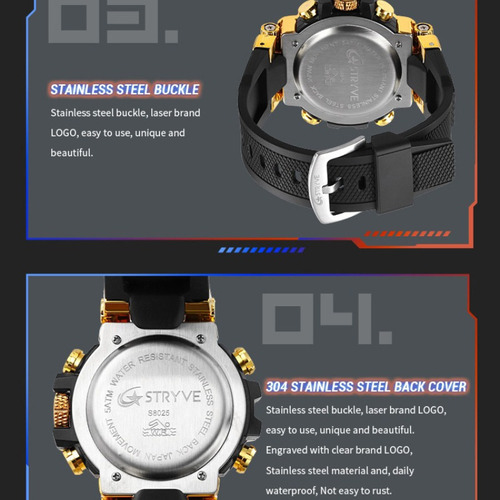 Reloj Deportivo Multifuncional Impermeable, Colorido, Multif