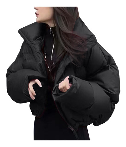 Chaqueta A La Moda Para Mujer Con Bolsillo Con Cremallera, Abrigo Largo De Invierno