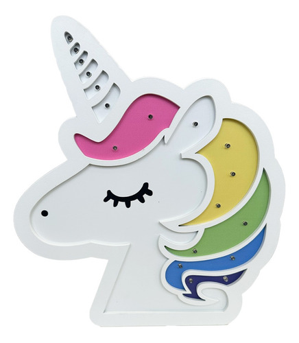 Luz De Noche Infantil Lampara Led  Velador Niños Unicornio