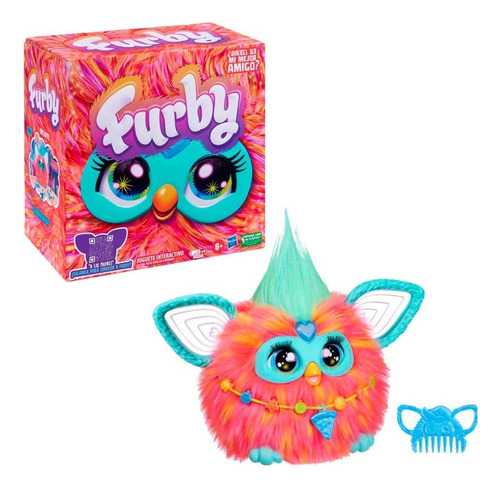 Furby Coral 15 Acc Peluche Interactivo Animatrónico Español 