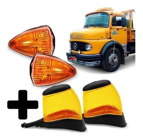 Kit Lanterna Compatível Mb 1113 1313 2013 Ambar Seta Teto