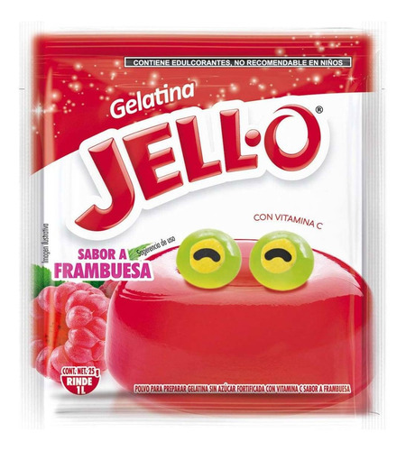 Gelatina Jello-O Frambuesa 25g.