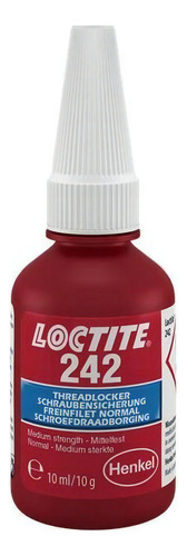 Adhesivo Loctite 242 de torsión media, color azul, 10 g/Cola Loctite 242