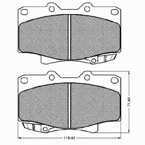 Pastilla De Freno Toyota Land Cruiser 4wd 90/94 Delantera