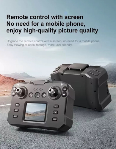 Mini Drone Plegable Wifi Triple Camara Hd Control C/pantalla Foto