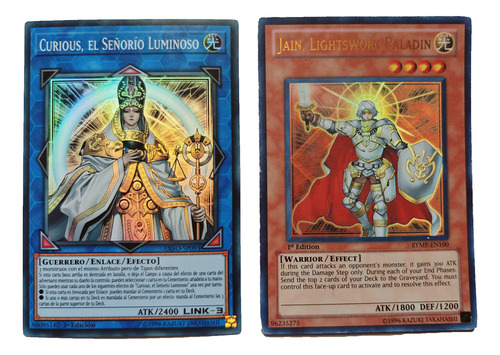 Yugioh! Curious El Señorio Luminoso, Jain Lightsworn Paladin Curious El Señor Luminoso Y Jain Lightsworn Paladin Español E Ingles (Usado)
