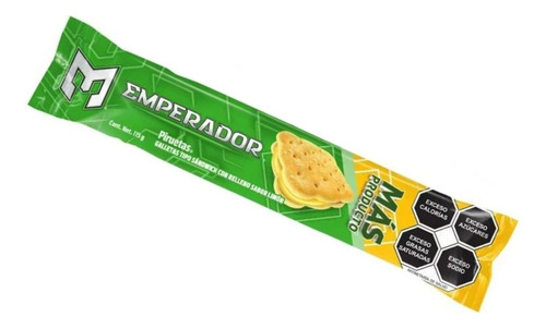 10 Pza Galletas Emperador Piruetas Sabor Limón 115 G