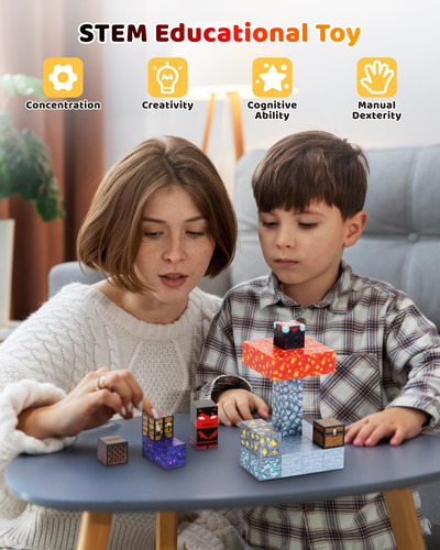 Juguetes De Construcción Gleamkid Con Bloques Magnéticos, 11