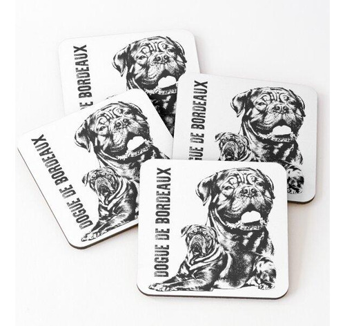 Set Posavasos Dogo De Burdeos - Mastín Francés Calidad Premi