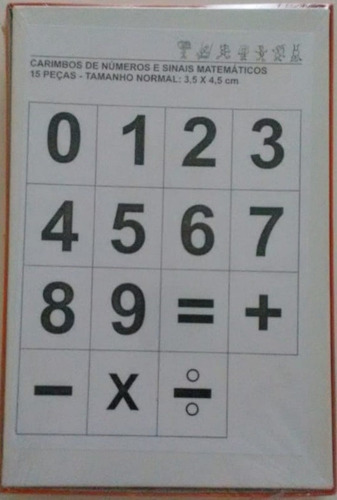 Carimbo Números E Sinais Matemáticos 15 Carimbos Educativos